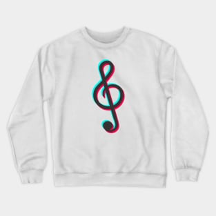 TikTok Music Sign Black Crewneck Sweatshirt